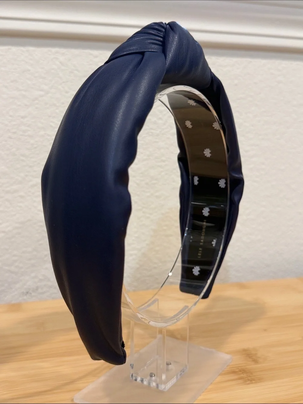 Lele Sadoughi Navy Padded Knot Headband